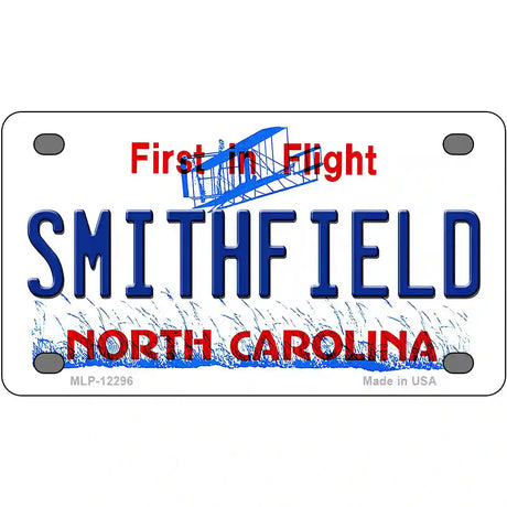 North Carolina Smithfield Novelty Metal License Plate 4" x 2.2" (MLP)