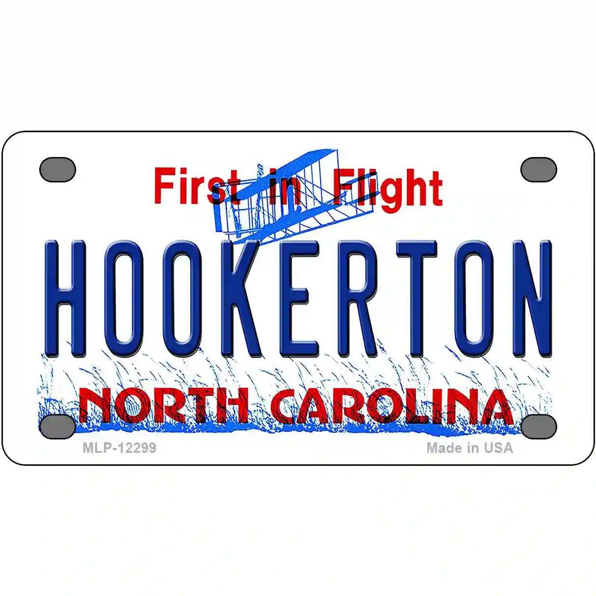 North Carolina Hookerton Novelty Metal License Plate 4" x 2.2" (MLP)