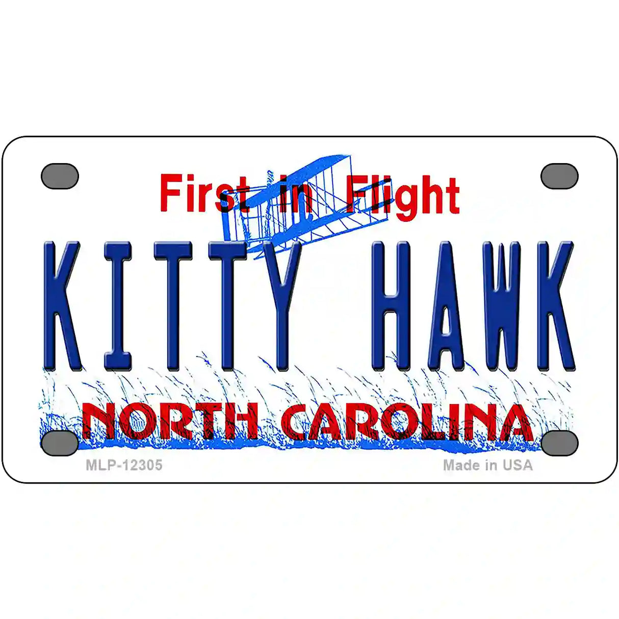 North Carolina Kitty Hawk Novelty Metal License Plate 4" x 2.2" (MLP)