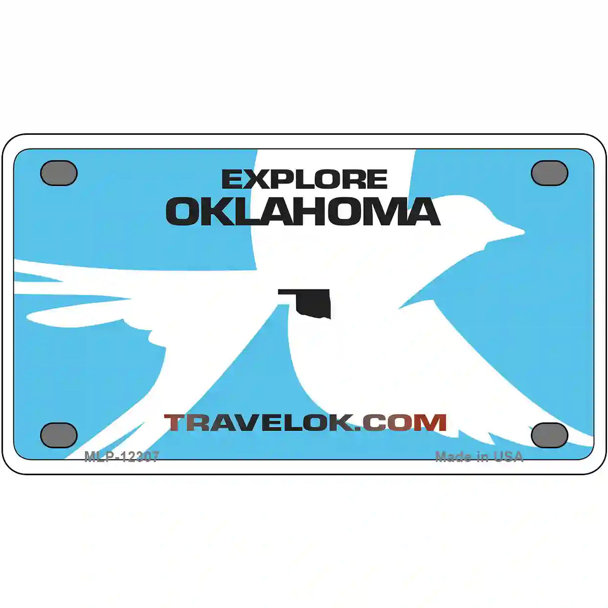 Oklahoma Travel Blank Novelty Metal License Plate 4" x 2.2" (MLP)