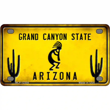 Arizona Kokopelli Novelty Metal License Plate LP-12308 4" x 2.2" (MLP)