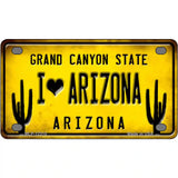 I love Arizona Novelty Metal License Plate 4" x 2.2" (MLP)