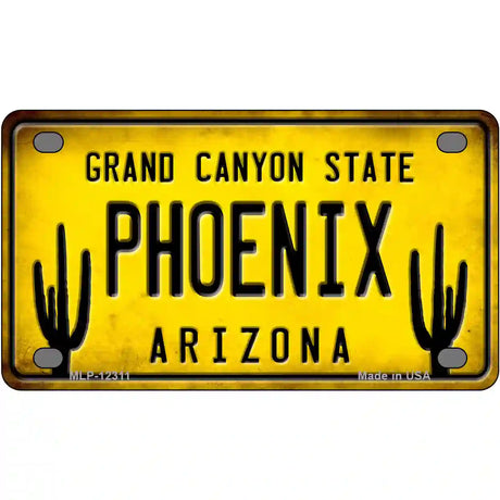 Arizona Phoenix Novelty Metal License Plate 4" x 2.2" (MLP)