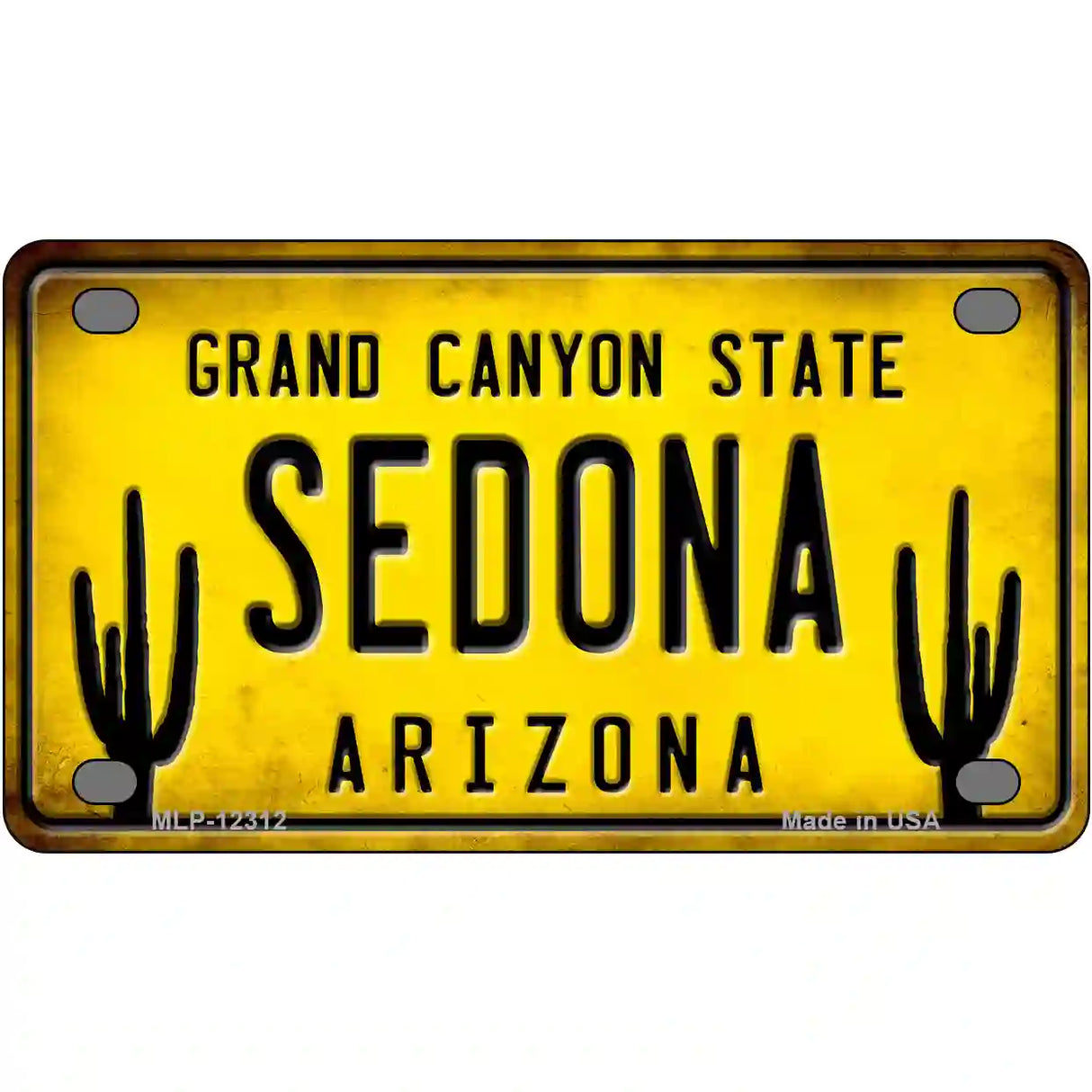 Arizona Sedona Novelty Metal License Plate 4" x 2.2" (MLP)