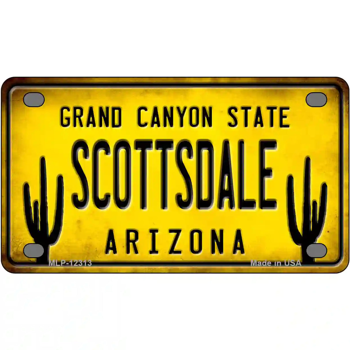 Arizona Scottsdale Novelty Metal License Plate 4" x 2.2" (MLP)