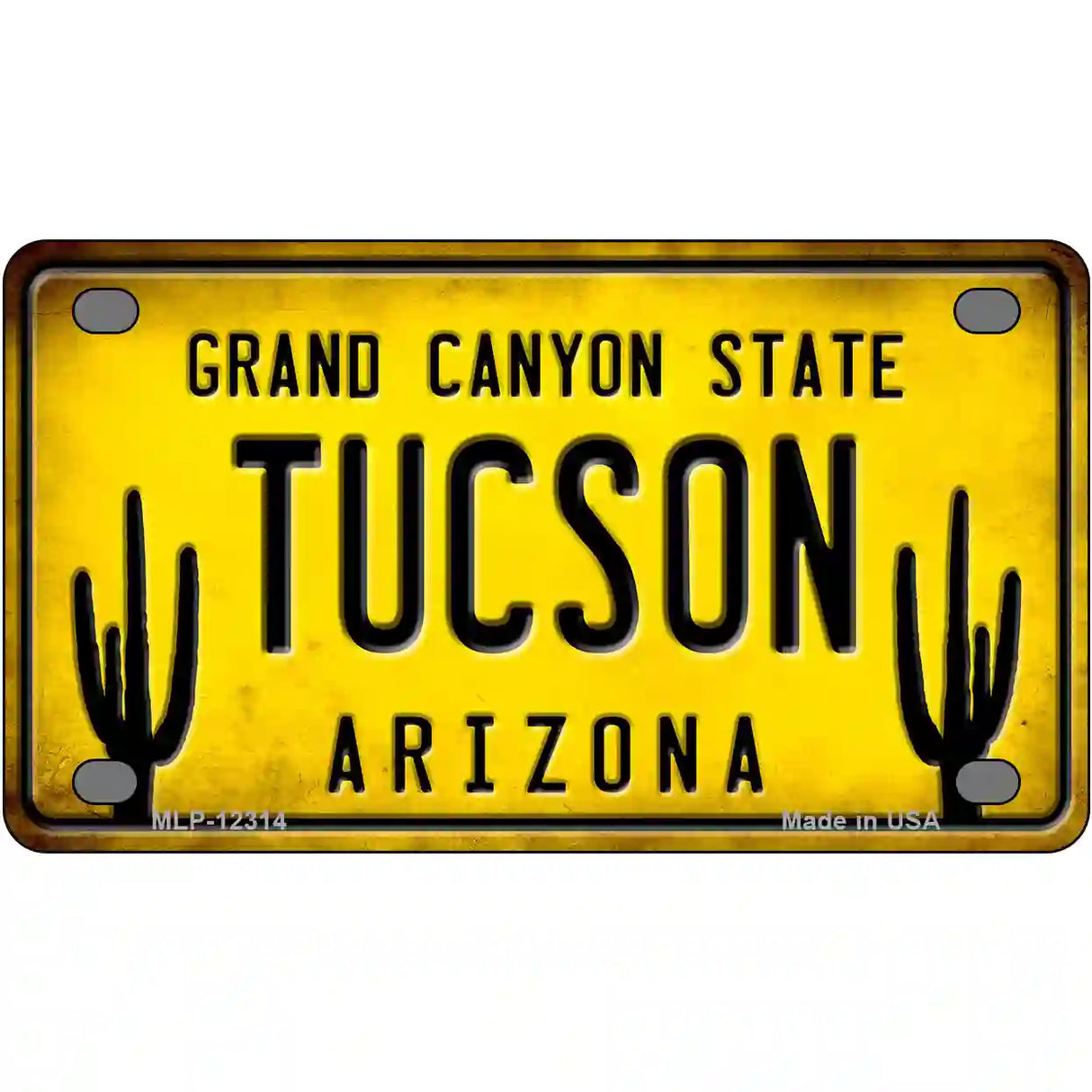 Arizona Tucson Novelty Metal License Plate 4" x 2.2" (MLP)