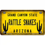 Arizona Rattle Snakes Novelty Metal License Plate 4" x 2.2" (MLP)