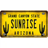 Arizona Sunrise Novelty Metal License Plate 4" x 2.2" (MLP)