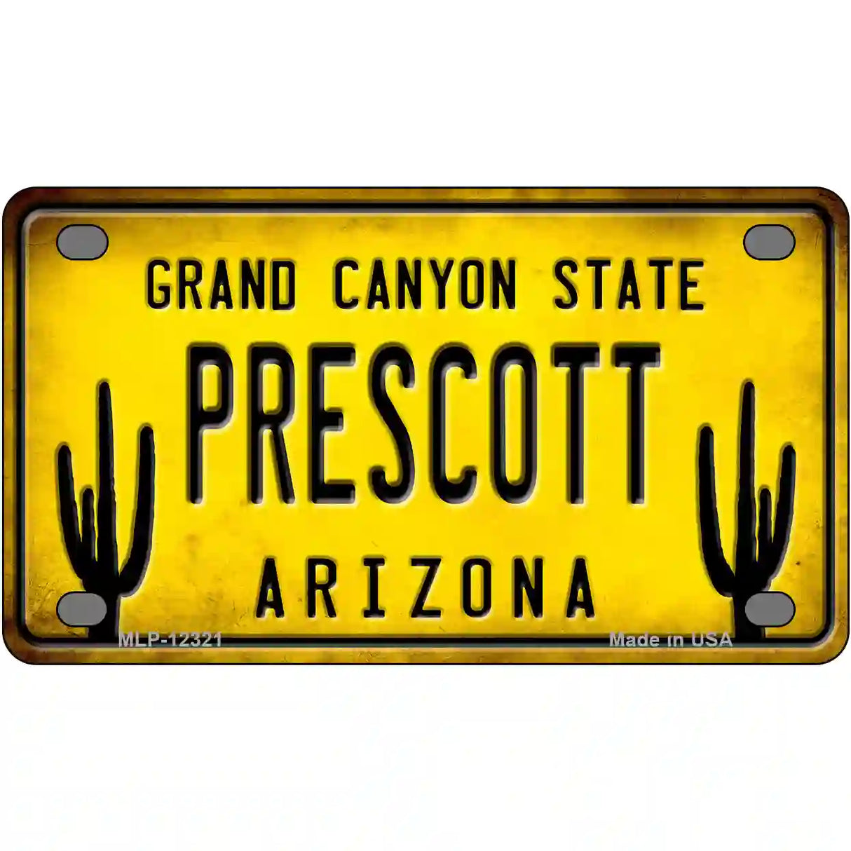 Arizona Prescott Novelty Metal License Plate 4" x 2.2" (MLP)