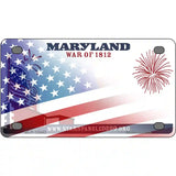 Maryland War Plate American Flag Novelty Metal License Plate 4" x 2.2" (MLP)