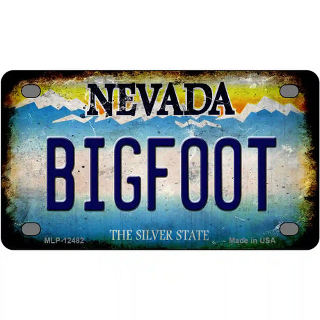 Bigfoot Nevada Novelty Metal License Plate 4" x 2.2" (MLP)