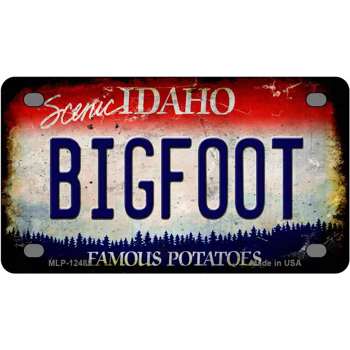 Bigfoot Idaho Novelty Metal License Plate 4" x 2.2" (MLP)