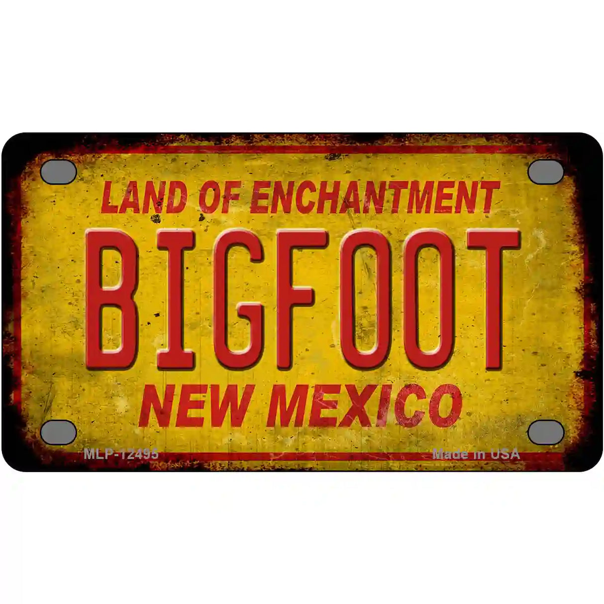 Bigfoot New Mexico Novelty Metal License Plate 4" x 2.2" (MLP)