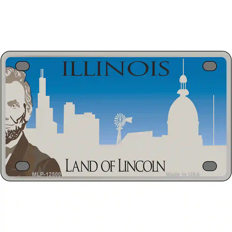 Illinois Blank Novelty Metal License Plate 4" x 2.2" (MLP)