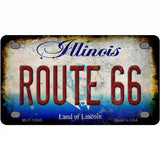 Route 66 Illinois Novelty Metal License Plate 4" x 2.2" (MLP)