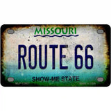 Route 66 Missouri Novelty Metal License Plate 4" x 2.2" (MLP)