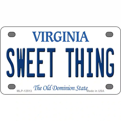 Sweet Thing Virginia Novelty Metal License Plate 4" x 2.2" (MLP)