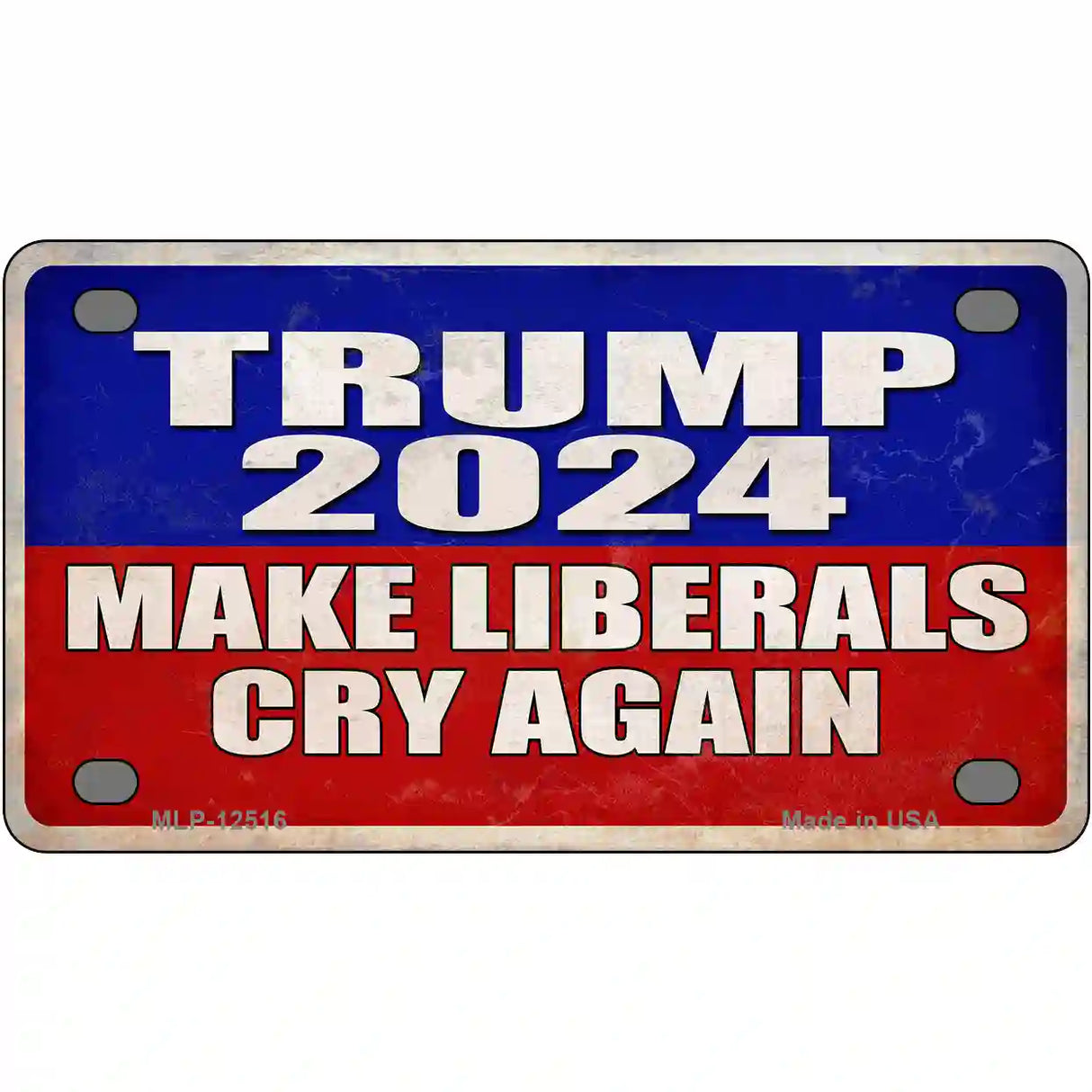 Trump Make Liberals Cry Again Novelty Metal License Plate 4" x 2.2" (MLP)