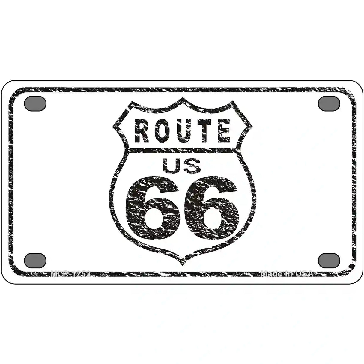 Route 66 Distressed Novelty Metal License Plate 4" x 2.2" (MLP)