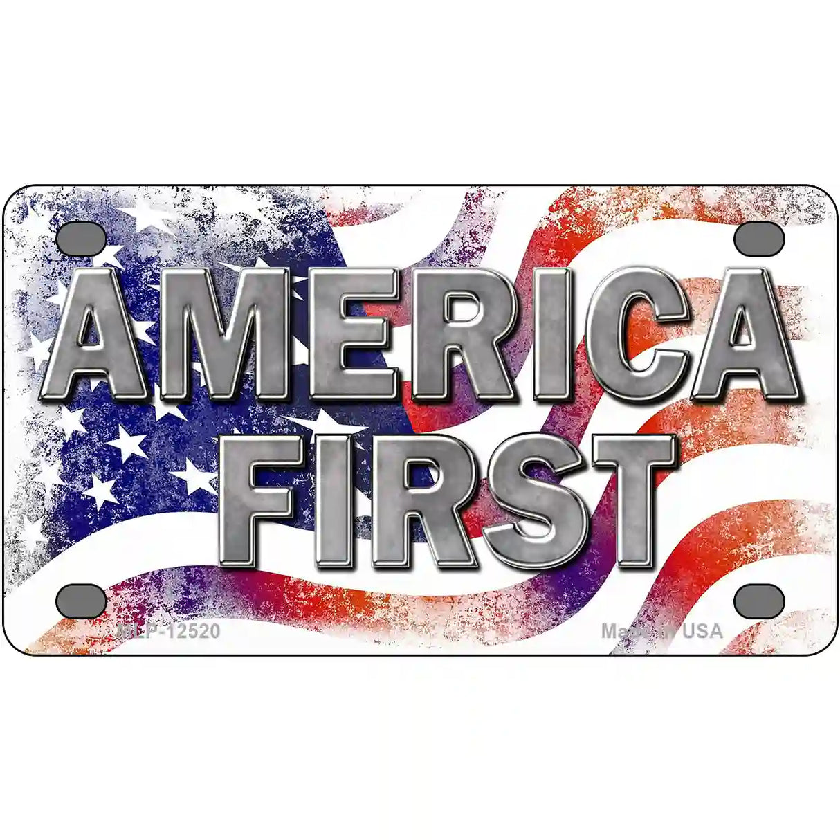 America First Novelty Metal License Plate 4" x 2.2" (MLP)