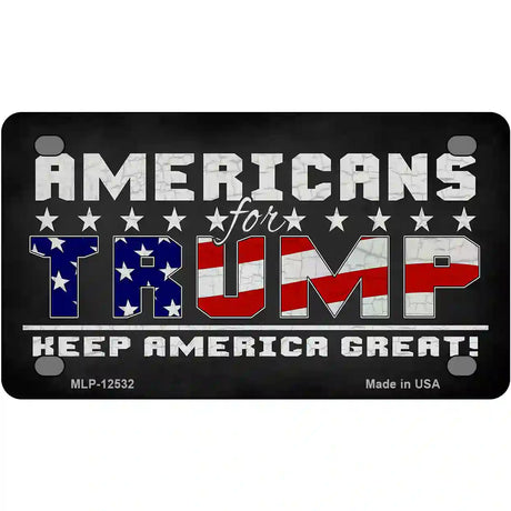 Americans For Trump Novelty Metal License Plate 4" x 2.2" (MLP)