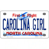 Carolina Girl North Carolina Novelty Metal License Plate 4" x 2.2" (MLP)