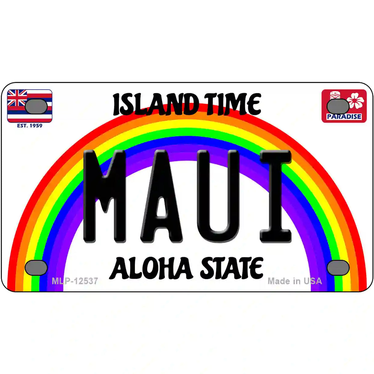 Maui Hawaii Novelty Metal License Plate 4" x 2.2" (MLP)