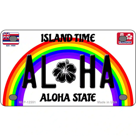 Aloha Hawaii Novelty Metal License Plate LP-12551 4" x 2.2" (MLP)