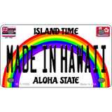 Made In Hawaii Novelty Metal License Plate 4" x 2.2" (MLP)