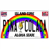 Pina Colada Hawaii Novelty Metal License Plate 4" x 2.2" (MLP)