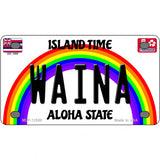 Waina Hawaii Novelty Metal License Plate 4" x 2.2" (MLP)