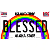 Blessed Hawaii Novelty Metal License Plate 4" x 2.2" (MLP)