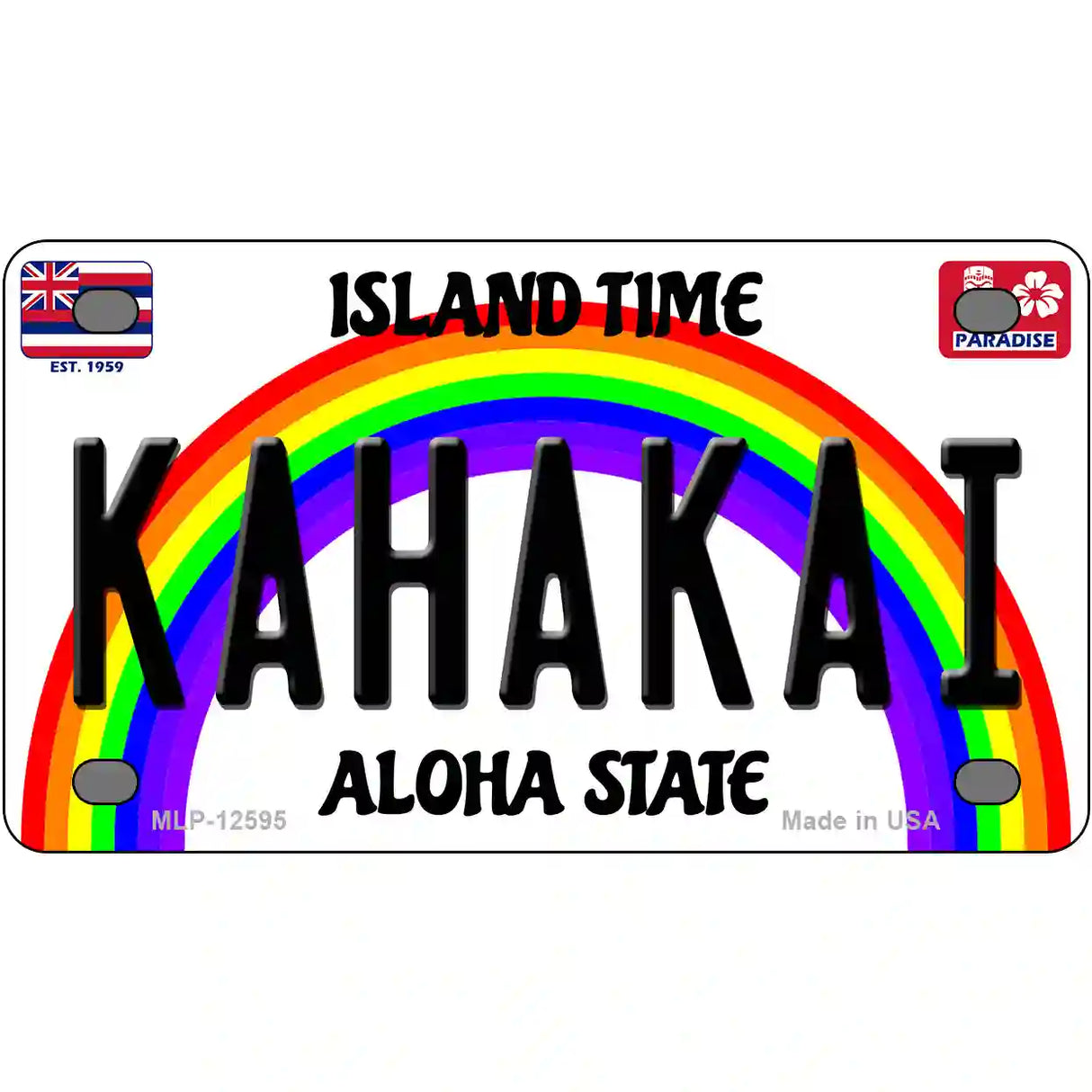 Kahakai Hawaii Novelty Metal License Plate 4" x 2.2" (MLP)