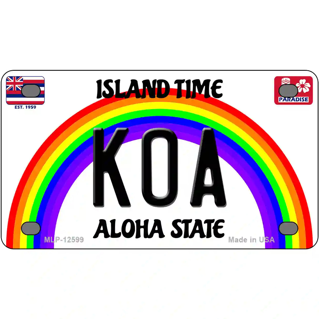 Koa Hawaii Novelty Metal License Plate 4" x 2.2" (MLP)