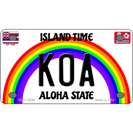 Koa Hawaii Novelty Metal License Plate 4" x 2.2" (MLP)