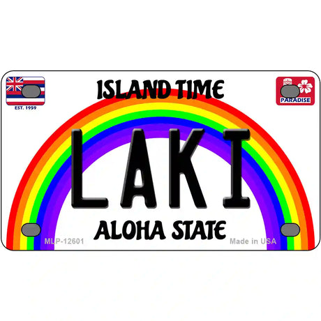 Laki Hawaii Novelty Metal License Plate 4" x 2.2" (MLP)