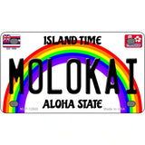 Molokai Hawaii Novelty Metal License Plate 4" x 2.2" (MLP)