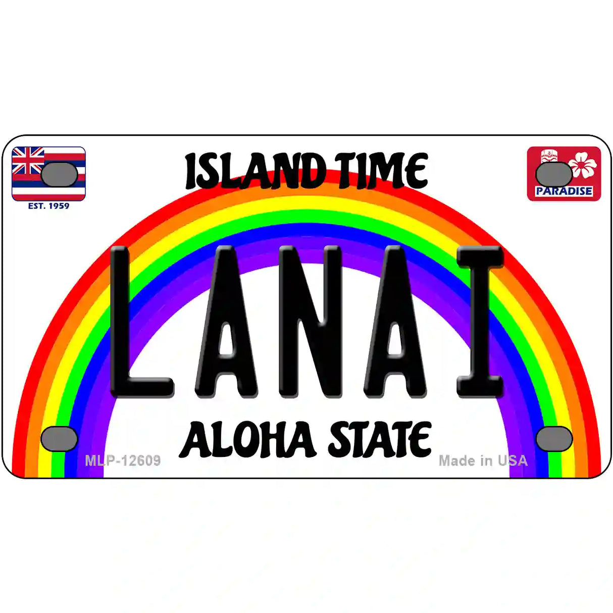 Lanai Hawaii Novelty Metal License Plate 4" x 2.2" (MLP)