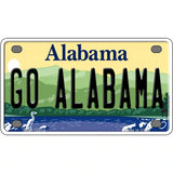 Go Alabama Novelty Metal License Plate 4" x 2.2" (MLP)