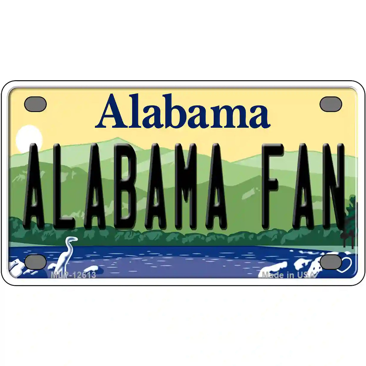 Alabama Fan Novelty Metal License Plate 4" x 2.2" (MLP)