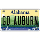 Go Auburn Novelty Metal License Plate 4" x 2.2" (MLP)