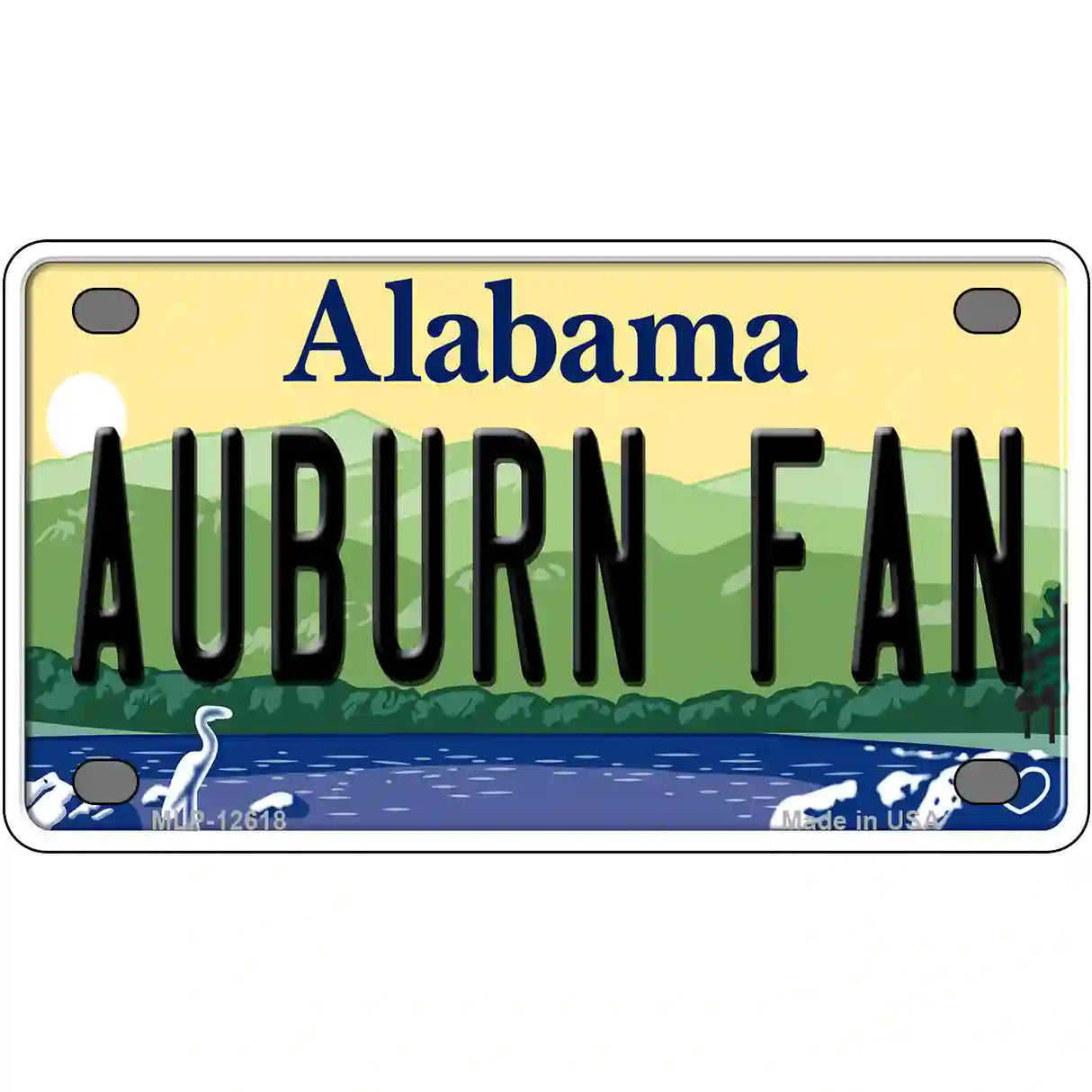 Auburn Fan Novelty Metal License Plate 4" x 2.2" (MLP)