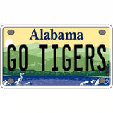 Go Tigers Novelty Metal License Plate 4" x 2.2" (MLP)