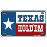 Texas Hold Em Novelty Metal License Plate 4" x 2.2" (MLP)