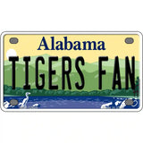 Tigers Fan Novelty Metal License Plate 4" x 2.2" (MLP)