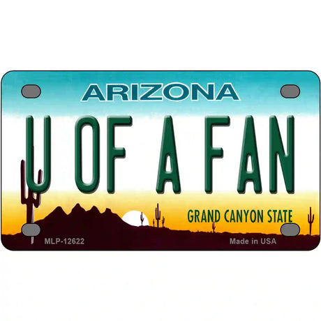 Univ of Arizona Fan Novelty Metal License Plate 4" x 2.2" (MLP)