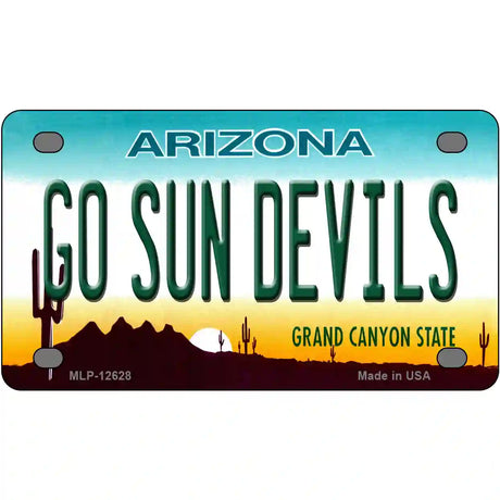 Go Sun Devils Novelty Metal License Plate 4" x 2.2" (MLP)