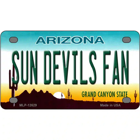 Sun Devils Fan Novelty Metal License Plate 4" x 2.2" (MLP)