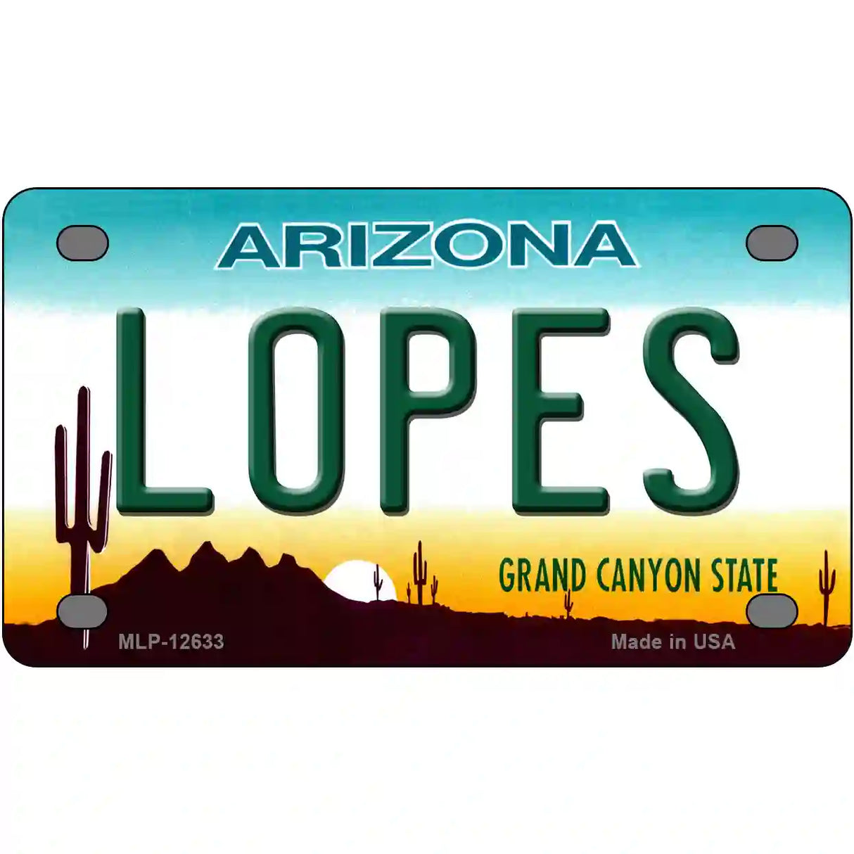 Lopes Novelty Metal License Plate 4" x 2.2" (MLP)