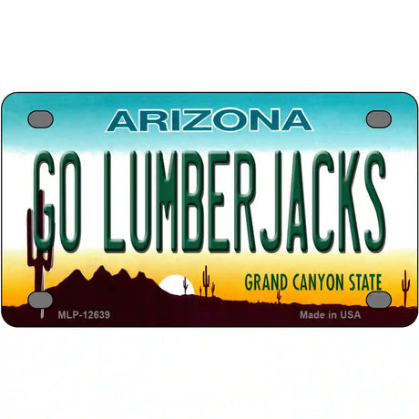 Go Lumberjacks Novelty Metal License Plate 4" x 2.2" (MLP)